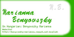 marianna benyovszky business card